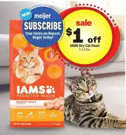 Meijer Iams dry cat food offer
