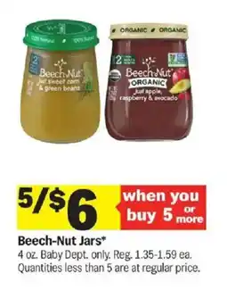 Meijer Beech-Nut Jars offer