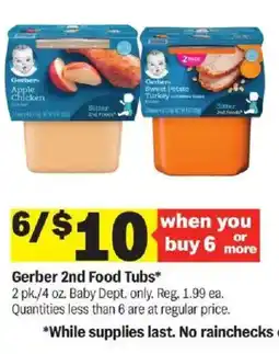 Meijer Gerber 2nd Food Tubs offer