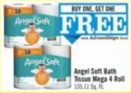 Price Chopper Angel Soft Bath Tissue Mega 4 Roll offer
