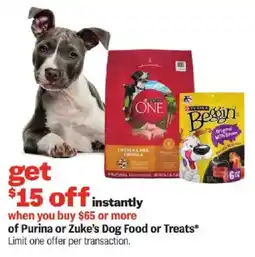 Meijer Purina or Zuke's Dog Food or Treats offer