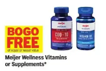 Meijer Meijer Wellness Vitamins or Supplements offer