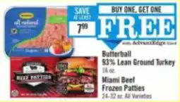 Price Chopper Butterball 93% Lean Ground Turkey offer