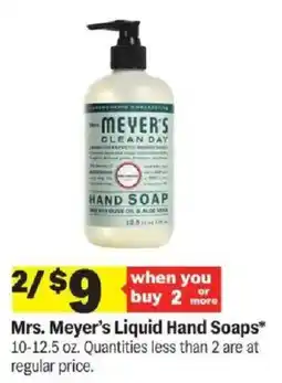 Meijer Mrs. Meyer's Liquid Hand Soaps offer
