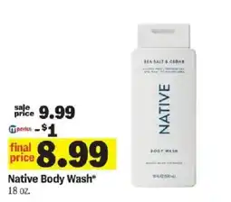 Meijer Native Body Wash offer