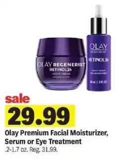 Meijer Olay Premium Facial Moisturizer, Serum or Eye Treatment offer