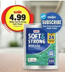 Meijer Meijer soft & strong bath tissue offer