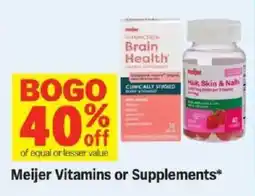 Meijer Meijer Vitamins or Supplements offer