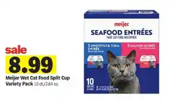 Meijer Meijer wet cat food split cup variety pack offer
