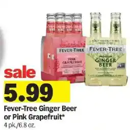 Meijer Fever-Tree Ginger Beer or Pink Grapefruit offer