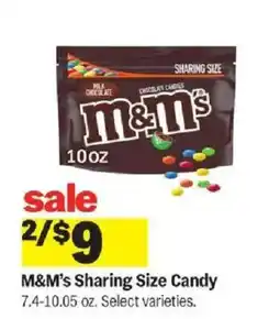 Meijer M&M's Sharing Size Candy offer