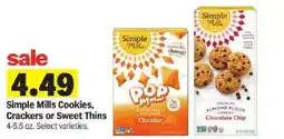 Meijer Simple Mills Cookies, Crackers or Sweet Thins offer
