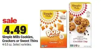 Meijer Simple Mills Cookies, Crackers or Sweet Thins offer