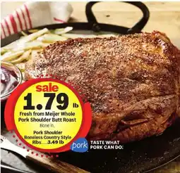 Meijer Fresh from Meijer Whole Pork Shoulder Butt Roast offer