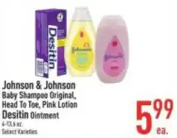 Strack & Van Til Johnson & Johnson baby shampoo original, head to toe, pink lotion desitin ointment offer