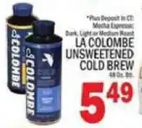 C Town La Colombe unsweetened cold brew offer