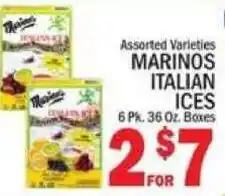 C Town Marinos italian ices offer