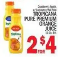 C Town Tropicana pure premium orange juice offer