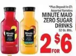 C Town Minute Maid zero sugar drinks offer