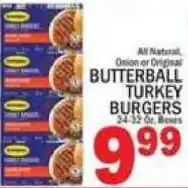 C Town Butterball turkey burgers offer