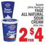 C Town Fage all natural sour cream offer