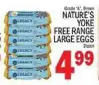 C Town Nature's Yoke Large Range Eggs offer
