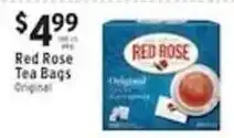 Met Foodmarkets Red Rose Tea Bags Original offer