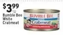 Met Foodmarkets Bumble Bee White Crabmeat offer