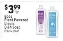 Met Foodmarkets Ecos Plant Powered Liquid Dish Soap Free & Clear offer