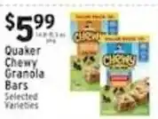 Met Foodmarkets Quaker chewy granola bars offer