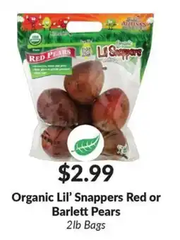 Woodman's Organic Lil' Snappers Red or Barlett Pears offer