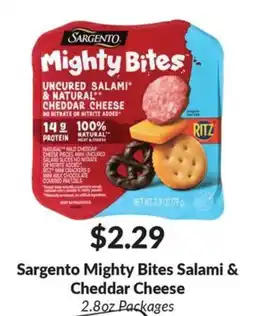 Woodman's Sargento mighty bites salami & cheddar cheese offer