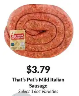 Woodman's That's Pat's Mild Italian Sausage offer