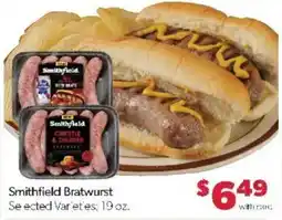 Family Fare Smithfield Bratwurst offer