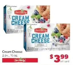 Family Fare Our Family cream cheese offer