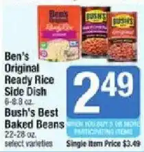 Star Market Ben's Original Ready Rice Side Dish, Bush's Best Baked Beans offer
