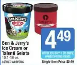 Star Market Ben & Jerry's Ice Cream or Talenti Gelato offer