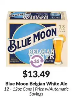 Woodman's Blue Moon Belgian White Ale offer