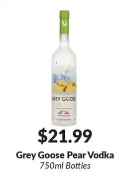 Woodman's Grey Goose Pear Vodka offer