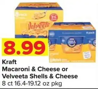 Kraft Macaroni & Cheese or Velveeta Shells & Cheese