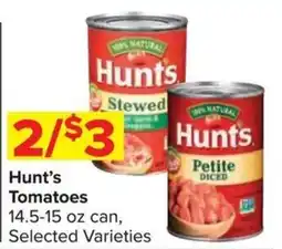 Shop 'n Save Hunt's Tomatoes offer