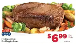 Family Fare Usda choice fresh boneless beef english roast offer