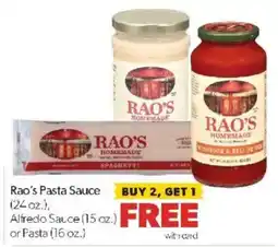 Family Fare Rao's Pasta Sauce, Alfredo Sauce or Pasta offer