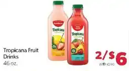 Family Fare Tropicana Fruit Drinks offer