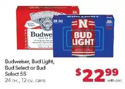 Family Fare Budweiser, Bud Light, Bud Select or Bud Select 55 offer