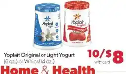 Family Fare Yoplait Original or Light Yogurt offer