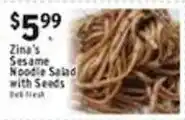 Met Foodmarkets Zina's Sesame Noodle Salad with Seeds offer