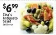 Met Foodmarkets Zina's Antipasto Salad offer