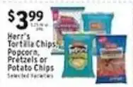 Met Foodmarkets Herr's Tortilla Chips, Popcorn, Pretzels or Potato Chips offer