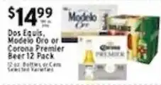 Met Foodmarkets Dos Equis, Modelo Oro or Corona Premier Beer offer